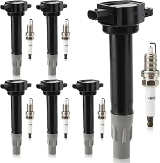 UF502 Ignition Coil & 7781 Double Iridium Spark Plug for Chrysler 300 Pacifica Sebring Town & Country/Dodge Avenger Challenger Charger Grand Caravan Journey Magnum Nitro Stratus/Volkswagen Routan V6