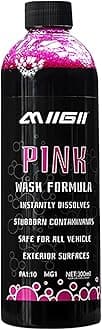 MIIGII Pre-Wash Solution Car Wash Soap - Pink Foam Car Shampoo - Powerful Formula Penetrates and Breaks Down Tree Sap, Bird Droppings & Tough Stains - Works on RVs, Trucks, Cars & More - 300ml (10oz)