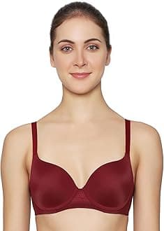Triumph Women's Polyamide Padded Wired Classic T-Shirt Bra (123I443 EW_Red_34D)
