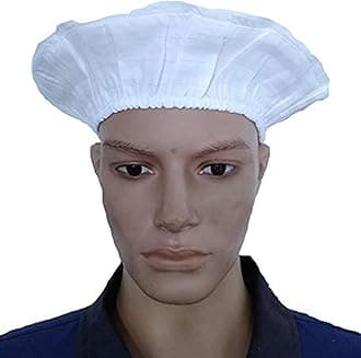 Trance Cotton Washable & Reusable Head Cap | Multipurpose Head Cover cap for Kitchen Cooking, House Cleaning, Garden & Farms | Food & Processing Industries, Hotels Hygiene Caps (Pack of 2, White)