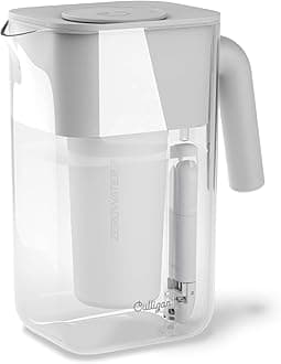 with ZeroWater Technology 2.4-L Water Filter Jug – Includes 5-Stage Advanced Water Filter, IAPMO Certified to Reduce Lead, Total PFAS (Forever Chemicals), Mercury, Fluoride, and Chlorine