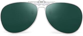 Retro Clip on Aviator Sunglasses Polarized Flip up Lenses Driving Eyeglasses Men