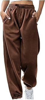 Womens Casual Joggers Cotton Sweatpants,Women Solid Color Trendy Athletic Pants,High Waisted Cute Sport Clothes