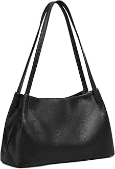 Leather Purses and Handbags for Women, Soft Genuine Leather Shoulder Hobo Bags with Top Magnetic Snap Closure