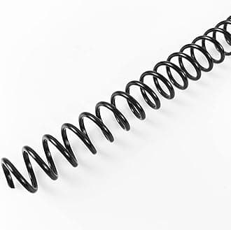 Binditek Plastic Binding Coils,3/8 Inch Diameter,70 Sheet Capacity,4:1 Pitch Letter Size, Black Plastic Binding Spirals, (Pack of 100 Coils)