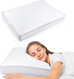 COOLBEBEPremium Foam Neck Pillows for Pressure Relief, Soft Standard Cube Pillows for Sleeping, Comfortable Breathable Neck Pillow for Bolster Support and Shoulder Relaxer