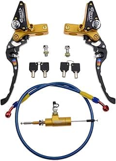 WOOSTARMotorcycle Hydraulic Clutch Kit Master Cylinder with CNC Brake Lever Replacement for Suzuki GSX650F CR250 Kawasaki Dirt Pit Bike Gold