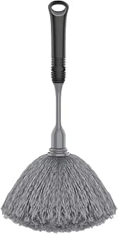 Sponsored Ad - MR.SIGA Microfiber High Density Mini Duster, Dusting Mop, Comfortable Non-Slip Handle, Removable Washable Duster Head, Grey & Black