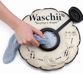 Waschii Pocket-Sized Travel Clothes Washer for Camping, Hostels & Vanlife – Compact, Leakproof, Eco-Friendly – No Power or Sink Needed