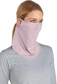 UPF 50+ Unisex UV Face Mask - Sun Protective (Large/X-Large- Dusty Mauve)
