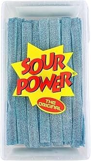 SOUR POWER Berry Blue Candy Belts, 150 Pieces, 42.3 Ounce