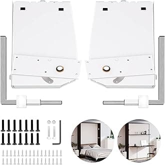 Happybuy Murphy Mounting Wall Springs Mechanism Heavy Duty Support Hardware DIY Kit for King Queen Bed (Vertical), White