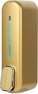 Bath Guru Multipurpose Soap Dispenser Wall Mounted ABS Shampoo Lotion Sanitizer Dispenser for Bathroom (350 Ml, Smart Gold)(Plastic)