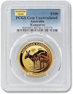 1987 W to Present 1oz Australian Gold Kangaroo GemUnc (Random Year) $100 PCGS Gem Unc.