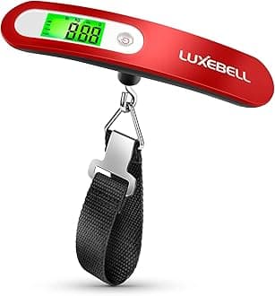 Digital Luggage Scale Gift for Traveler Suitcase Handheld Weight Scale 110lbs (Red)