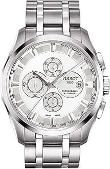 Tissot Men's T-Trend Couturier Automatic Chronograph 43 mm Silver Sapphire Glass Alloy Steel Buckle 24 mm 15 mm 233 g 100 m Waterproof Chronograph Sport Men's Watch 7611608257913, Bracelet