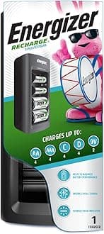 Family Charger (AA, AAA, C, D, 9 V, Black, Silver)