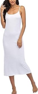 Summienlink Women's Full Slip for Under Dresses Sexy Long Sleeveless Nightgown Cami Dress