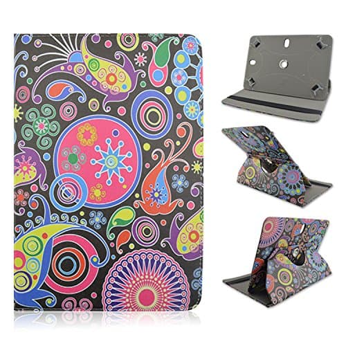 Universal 10" inch Tablet Case Cover with Adjustable Stand Fits - LG G Pad 10.1", Trio Stealth G2 9.7", Trio 10" all etc. - Psychedelic Paisley Design