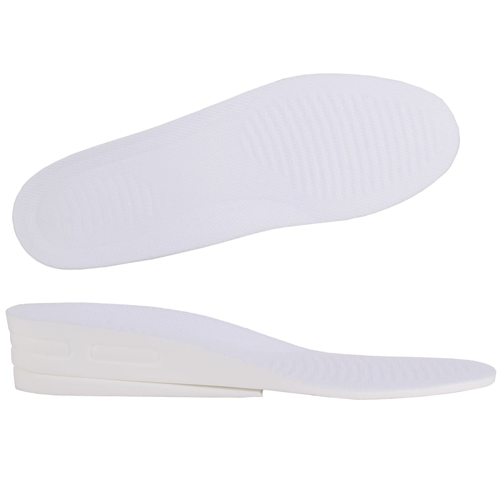 Y2C Men's 2-Layer Height Increase Elevator Shoes Insoles (Approx 1.3 inches) White 9-11 and Random Gift