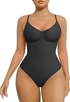 FeelinGirl Shapewear Tummy Control Bodysuits for Women Seamless Body Sculpting Shaper Thong Body Shaper