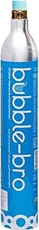 bubblebro 60L CO₂ Cylinder - 410g Food-Grade CO₂ - Compatible also with Drinkmate & Other Standard EU/US Soda Makers (Excludes Quick-Connect & AU Models)