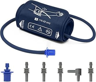 Small Blood Pressure Cuff for Pediatric/Kids, Child Blood Pressure Cuff(15-22cm) with 6 Different Blood Pressure Connectors are Compatible with Almost All Bp Monitors
