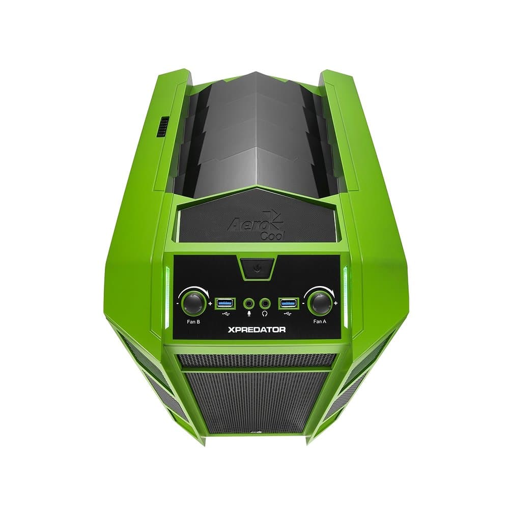Xpredator Cube Mini Tower Computer Case with 6 Fan Controller, Fits Micro-ATX Motherboard and up to 2 x 280mm Radiators, 16 Pounds (Green)