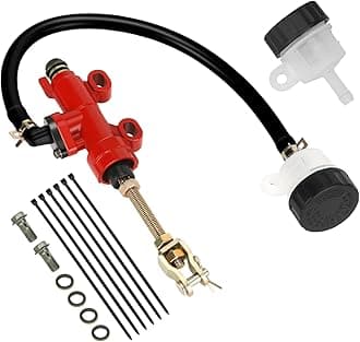 YOXUFA Rear Brake Master Cylinder Reservoir for 98cc 196cc 212cc 2.8hp 6.5hp Coleman KT196 CK100 SK100 150cc Yerf Dog Helix Go Kart Cart Buggy 110cc 125cc 200cc 250cc Chinese ATV Quad Pit Dirt Bike