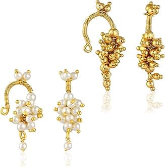 VAMA FASHIONS Traditional Maharashtrian Style Clip on Pressing Bugdi Upper Earring Ear Cuff For Women & Girls