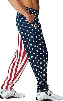 Otomix Men's American Flag USA Baggy Muscle Workout Pants