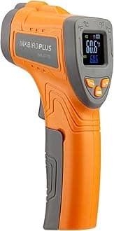 INKBIRDPLUS INK-IFT01 Infrared Thermometer Non-Contact Digital Laser Temperature Gun with Adjustable Emissivity and Max Measure Instant Read Thermometer for Cooking Barbecue Automotive and Industrial
