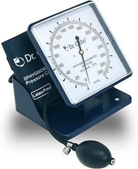 Dr. Odin OAS103 Table Top Aneroid Sphygmomanometer Precision Arm Blood Pressure Monitor with Durable Cuff, Easy Read Dial, Portable Design for Professional and Home Use,Blue