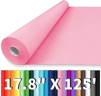 Vanhench 17.8"x1500" (125') Pink Wrapping Paper, Art Kraft Craft Paper for Birthday Mother's Day Gifts Wrapping, Bouquet Flower Crafts, Poster Bulletin Board Construction