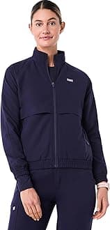 FIGS Sydney Scrub Jacket for Women — 5 Pockets, Classic Fit, Mesh Lining, 4-Way Stretch Women’s Scrub Jacket
