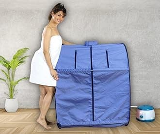 Kawachi Portable Home Steam Sauna Bath for Health and Beauty Spa at Home (I03-Blue)