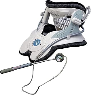 Neck Traction Device by Air Collar - Neck Stretcher - Cervical Traction Device - Neck & Shoulder Pain Relief - Stretcher Collar for Improved Spine Alignment - 2nd Generation (2nd Gen - Manual)