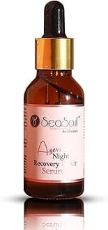 SEA SOUL Anti-Ageing Night Serum 30ml | With Squalane, Snow Lotus, Rosehip Oil & Goji Berries | Brightening, Hydrating & Wrinkle-Reducing Face Serum for Women & Men