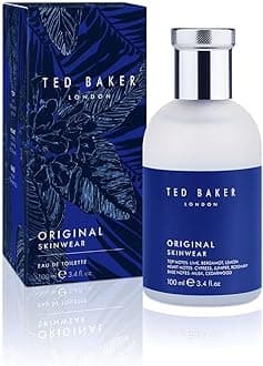 - Ted Baker Original Skinwear Eau de Toilette for Men Woody Aromatic Fragrance with Lime, Bergamot, Sandalwood, Amber, Citrus, Refreshing, Mens Cologne Spray for Him, 3.4 fl oz / 100ml