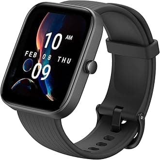 Amazfit Refurbished BIP 3 Pro Smart Watch for Men and Women, GPS, 14-Day Battery, Health and Fitness Watch with Heart & Sleep Tracking, 5 ATM Water-Resistance Renewed(Black)