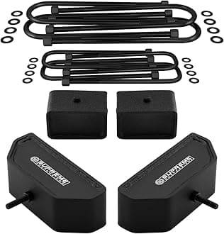 Supreme Suspensions - 3.5" Front + 2" Rear Lift for 1999-2004 ford F250 / F350 Super Duty [4WD / OVERLOADS] High-Strength Steel Lift Blocks and U-bolts Kit