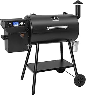 Z GRILLS Wood Pellet Grill & Meat Smokers with Smokebox, Auto Temperature Control, 8 in 1 BBQ Grill, 553 sq in Cooking Area, Black (550B)