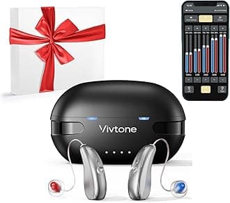 Vivtone Bluetooth Hearing Aids with APP Control for Precise Fitting, Phone Call & Music Streaming, Rechargeable OTC Hearing Aids for Seniors Adults Men Women, Xpure 2.0