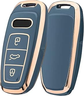 ELOHEI for Audi Key Fob Cover, Special Soft TPU Key Case Cover