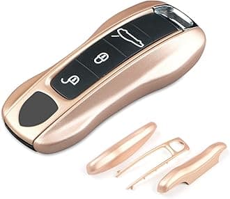 Neodymium Gold Key Fob Cover Compatible with Porsche Cayenne 2018-2025 Panamera 2017-2024 911 2019-2023 Taycan 2019-2024 Compatible with Porsche Key Cover