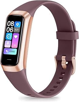 Fitness Tracker with 24/7 Heart Rate, Blood Oxygen Blood Pressure Sleep Monitor, Activity Trackers 5 ATM Waterproof,Step Calorie Counter Pedometer Health Smart Watch for Women Men Bordeaux