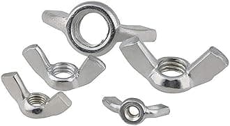 Rely®⇒VP INDUSTRIES (Pcs-25) 3/8"inch Threaded Butterfly Wing Nut | Indian Quality 3 Soot Carbon Steel Zinc Plated Hand-Twist Wing Nut