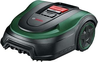 Bosch Robotic Lawnmower Indego S 500 (with 18V Battery, Docking Station Included, Cutting Width 19 cm, for lawns of up to 500 m², in Carton Packaging)