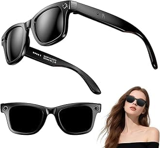 Cyanvue Ai Smart Glasses, 8mp Camera Glasses with Music & Call, Waterproof Ai Bluetooth Sunglasses with Camera for Men Women (Sunglasses)