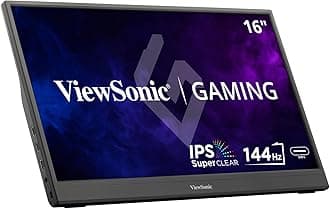ViewSonic VX1654 16" Portable Gaming Monitor (1920 x 1080), 144Hz, 6.5ms, SuperClear® IPS, mini HDMI, 2 USB type C, speakers